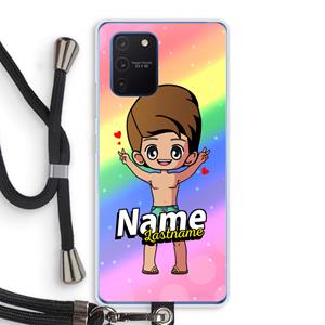 CaseCompany Chibi Maker man: Samsung Galaxy Note 10 Lite Transparant Hoesje met koord
