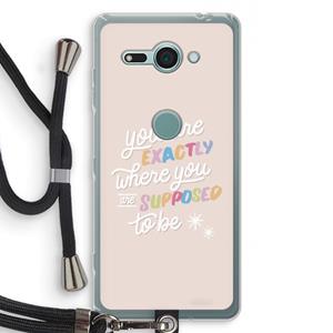 CaseCompany Right Place: Sony Xperia XZ2 Compact Transparant Hoesje met koord