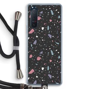 CaseCompany Terrazzo N°16: Sony Xperia 5 II Transparant Hoesje met koord