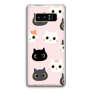 CaseCompany Katten: Samsung Galaxy Note 8 Transparant Hoesje