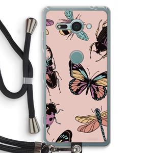 CaseCompany Tiny Bugs: Sony Xperia XZ2 Compact Transparant Hoesje met koord