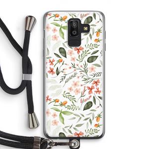 CaseCompany Sweet little flowers: Samsung Galaxy J8 (2018) Transparant Hoesje met koord