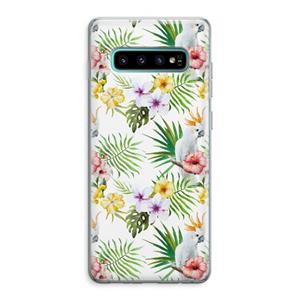 CaseCompany Gele kuif: Samsung Galaxy S10 Plus Transparant Hoesje