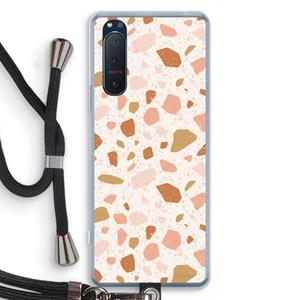 CaseCompany Terrazzo N°18: Sony Xperia 5 II Transparant Hoesje met koord