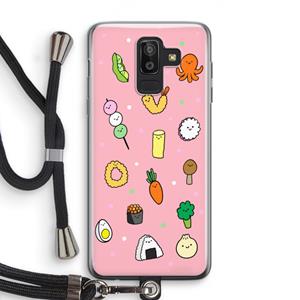 CaseCompany Happy bento friends: Samsung Galaxy J8 (2018) Transparant Hoesje met koord
