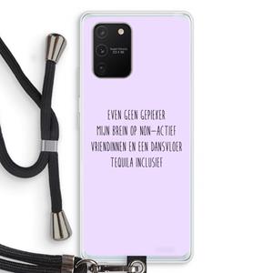 CaseCompany Tequila: Samsung Galaxy S10 Lite Transparant Hoesje met koord