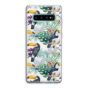 CaseCompany Tukans: Samsung Galaxy S10 Plus Transparant Hoesje