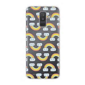 CaseCompany Regenboog: Samsung Galaxy A6 Plus (2018) Transparant Hoesje