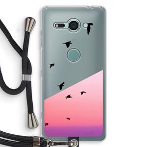 CaseCompany Fly away: Sony Xperia XZ2 Compact Transparant Hoesje met koord