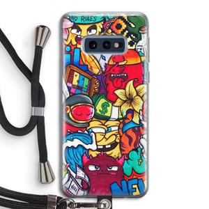CaseCompany No Rules: Samsung Galaxy S10e Transparant Hoesje met koord