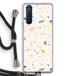 CaseCompany Terrazzo N°21: Sony Xperia 5 II Transparant Hoesje met koord