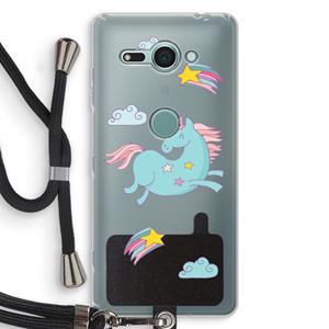 CaseCompany Vliegende eenhoorn: Sony Xperia XZ2 Compact Transparant Hoesje met koord