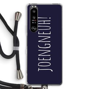 CaseCompany Joengneuh!: Sony Xperia 1 III Transparant Hoesje met koord