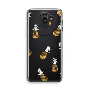 CaseCompany Ananasjes: Samsung Galaxy J8 (2018) Transparant Hoesje