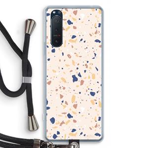 CaseCompany Terrazzo N°23: Sony Xperia 5 II Transparant Hoesje met koord