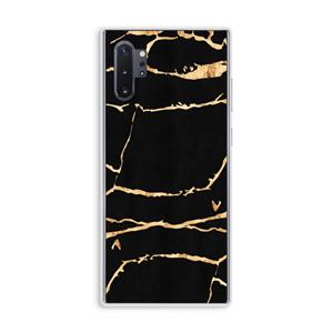 CaseCompany Gouden marmer: Samsung Galaxy Note 10 Plus Transparant Hoesje