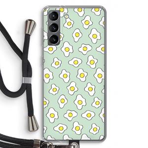CaseCompany Spiegeleitjes: Samsung Galaxy S21 Transparant Hoesje met koord