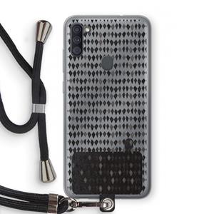 CaseCompany Crazy shapes: Samsung Galaxy A11 Transparant Hoesje met koord