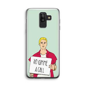 CaseCompany Gimme a call: Samsung Galaxy J8 (2018) Transparant Hoesje