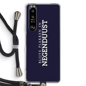 CaseCompany Blijve plakken in Negenduust: Sony Xperia 1 III Transparant Hoesje met koord