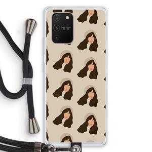 CaseCompany Bonjour mon amour: Samsung Galaxy S10 Lite Transparant Hoesje met koord