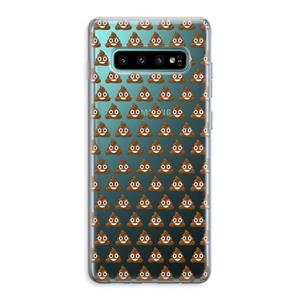 CaseCompany Poop emoji: Samsung Galaxy S10 Plus Transparant Hoesje