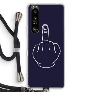 CaseCompany F**k U: Sony Xperia 1 III Transparant Hoesje met koord