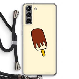 CaseCompany Frisco: Samsung Galaxy S21 Transparant Hoesje met koord