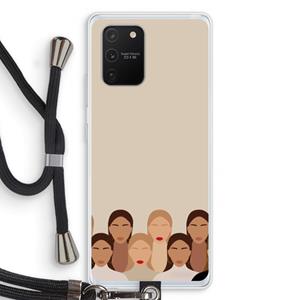 CaseCompany Girls girls girls: Samsung Galaxy S10 Lite Transparant Hoesje met koord