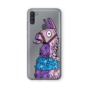 CaseCompany Lama: Samsung Galaxy A11 Transparant Hoesje