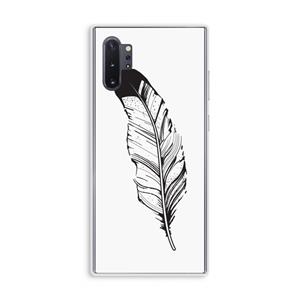 CaseCompany Pluim: Samsung Galaxy Note 10 Plus Transparant Hoesje