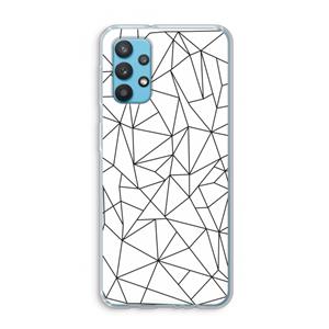 CaseCompany Geometrische lijnen zwart: Samsung Galaxy A32 4G Transparant Hoesje