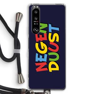 CaseCompany 90's One: Sony Xperia 1 III Transparant Hoesje met koord