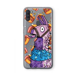 CaseCompany Loot Burger: Samsung Galaxy A11 Transparant Hoesje