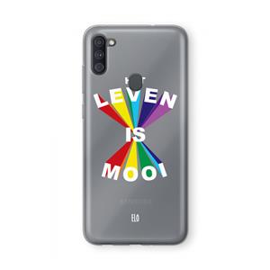 CaseCompany Het Leven Is Mooi: Samsung Galaxy A11 Transparant Hoesje