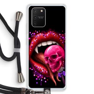 CaseCompany Dodelijk zoet: Samsung Galaxy S10 Lite Transparant Hoesje met koord