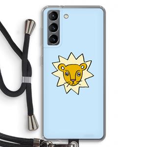 CaseCompany Kleine leeuw: Samsung Galaxy S21 Transparant Hoesje met koord