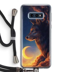 CaseCompany Night Guardian: Samsung Galaxy S10e Transparant Hoesje met koord
