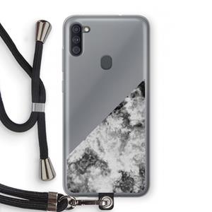CaseCompany Onweer: Samsung Galaxy A11 Transparant Hoesje met koord