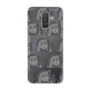 CaseCompany Cats: Samsung Galaxy A6 Plus (2018) Transparant Hoesje