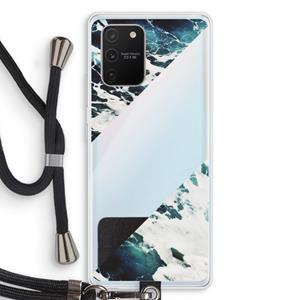 CaseCompany Golven: Samsung Galaxy S10 Lite Transparant Hoesje met koord