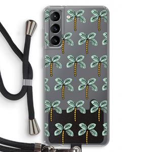 CaseCompany Paradise: Samsung Galaxy S21 Transparant Hoesje met koord
