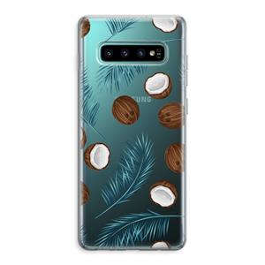 CaseCompany Kokosnoot roze: Samsung Galaxy S10 Plus Transparant Hoesje