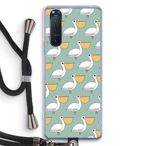 CaseCompany Pelican: Sony Xperia 5 II Transparant Hoesje met koord