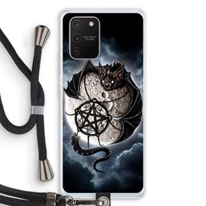 CaseCompany Volle maan: Samsung Galaxy S10 Lite Transparant Hoesje met koord