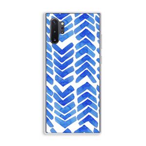 CaseCompany Blauwe pijlen: Samsung Galaxy Note 10 Plus Transparant Hoesje