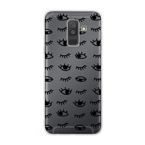 CaseCompany Eye pattern #2: Samsung Galaxy A6 Plus (2018) Transparant Hoesje