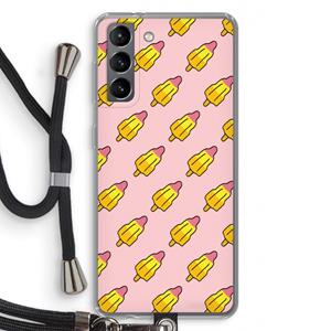 CaseCompany Waterijsjes: Samsung Galaxy S21 Transparant Hoesje met koord