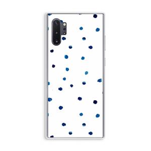 CaseCompany Blauwe stippen: Samsung Galaxy Note 10 Plus Transparant Hoesje