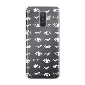 CaseCompany Eye pattern #3: Samsung Galaxy A6 Plus (2018) Transparant Hoesje